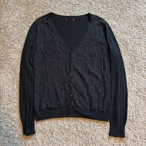 Target Size S Black Lace Cardigan